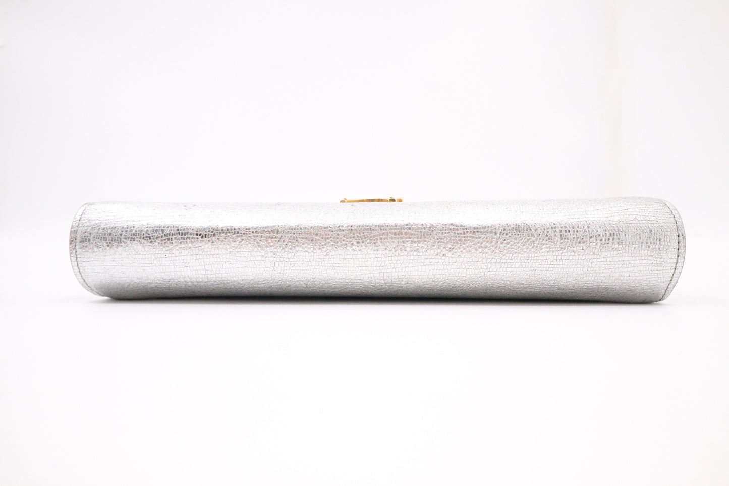 YSL Saint Laurent Kate Clutch in Silver Leather