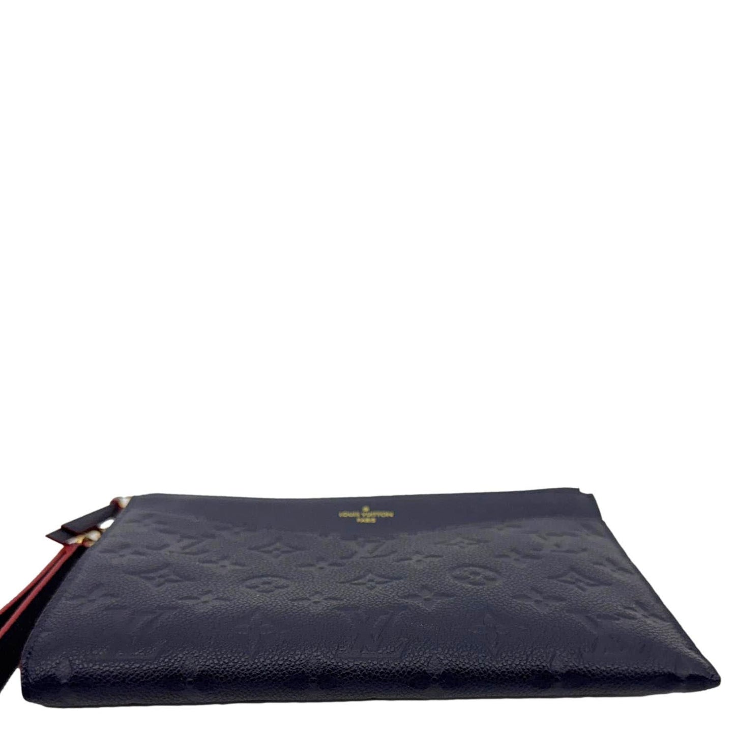 LOUIS VUITTON Melanie MM Monogram Empreinte Pochette Marine Rouge