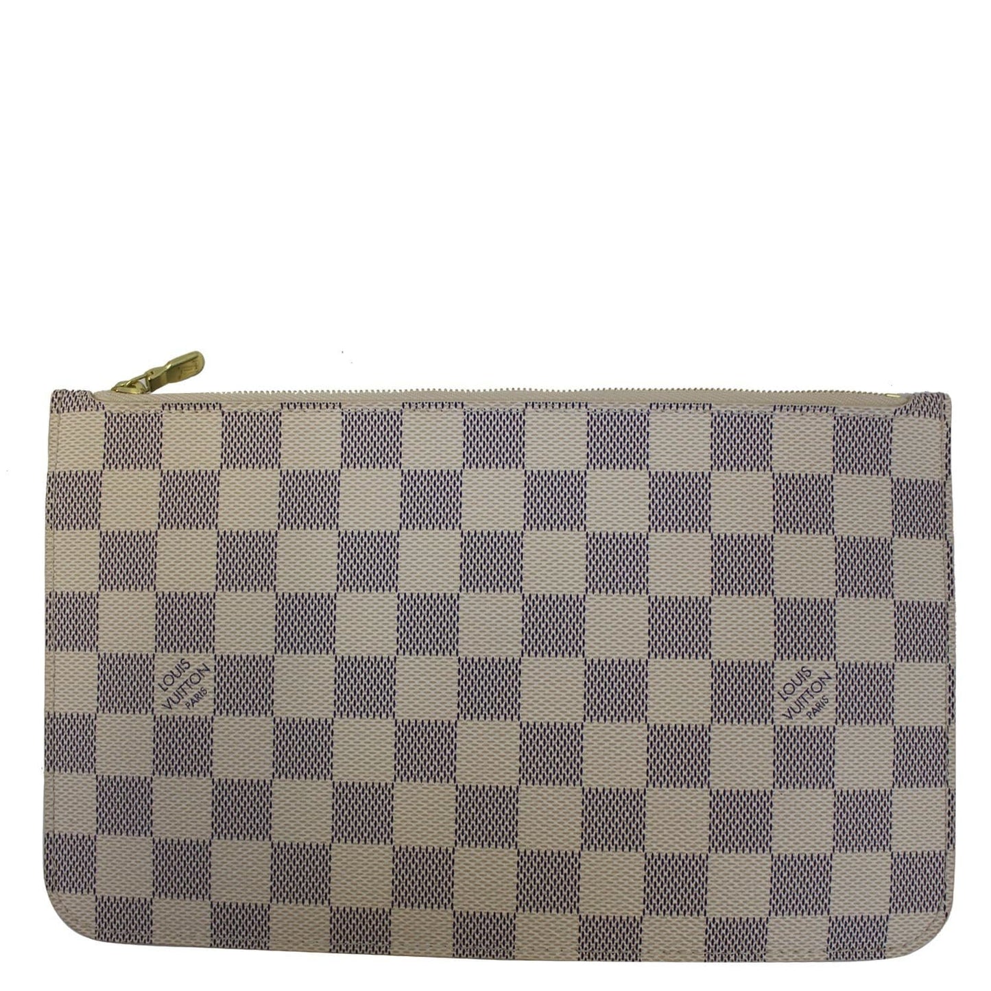 LOUIS VUITTON Pochette Wristlet Pouch Neverfull MM Damier Azur