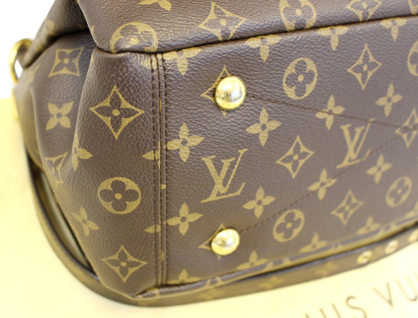 LOUIS VUITTON Black Monogram Canvas Pallas 2Way Shoulder Bag