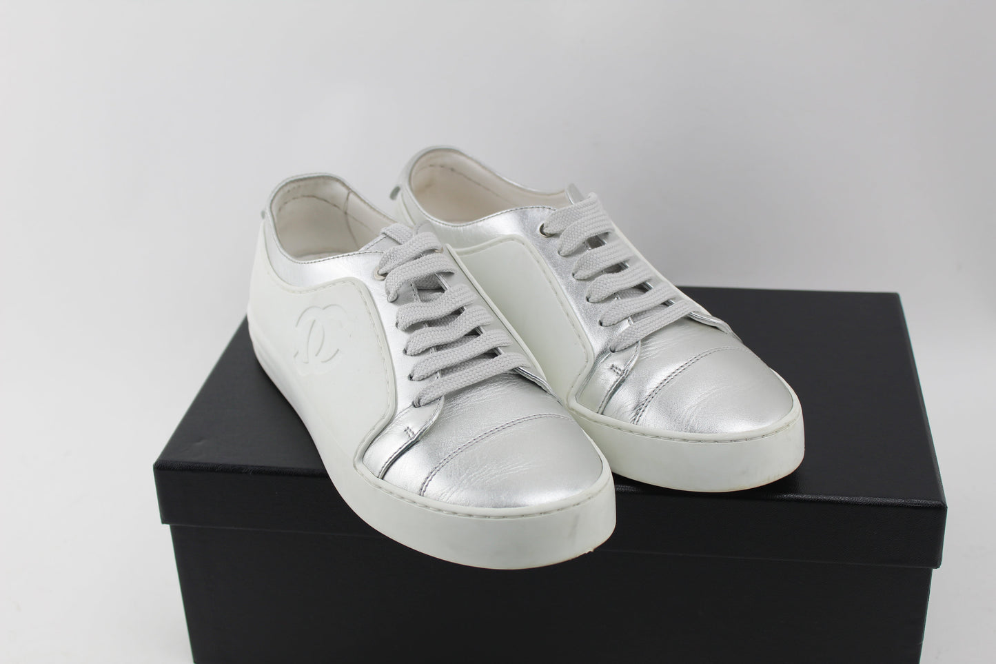 CHANEL  PVC TWO TONE SNEAKERS size 37