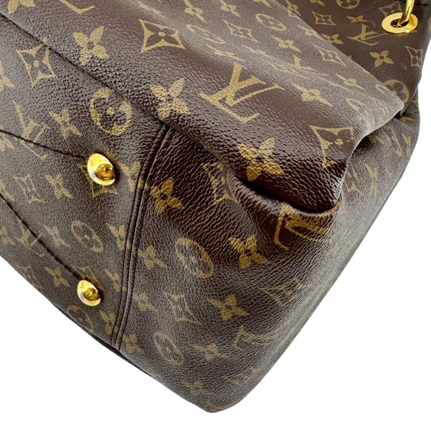 LOUIS VUITTON Artsy MM Monogram Canvas Hobo Bag Brown
