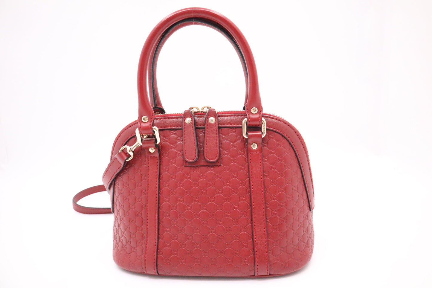 Gucci Mini Dome Bag in Red Microguccissima Leather