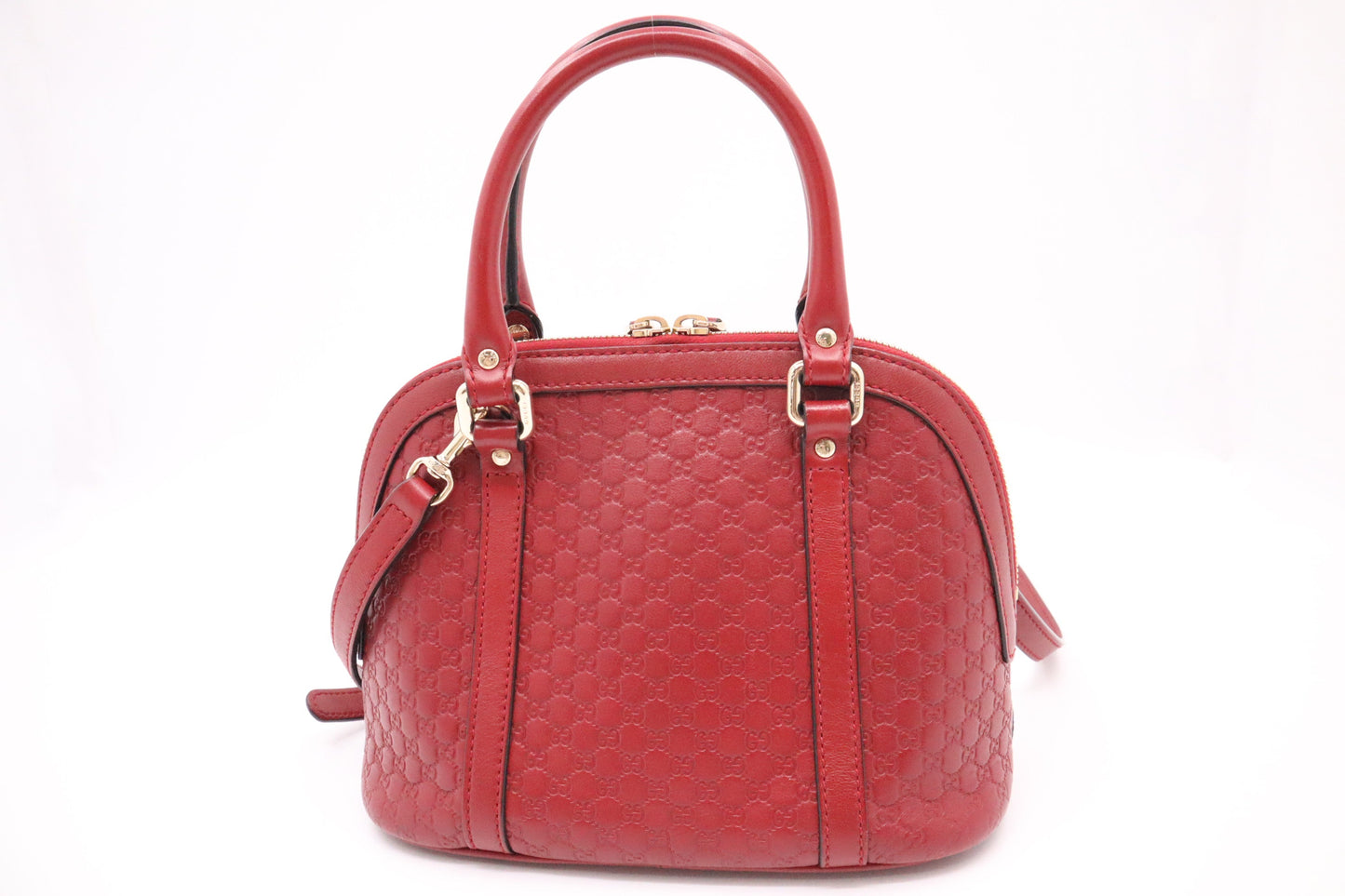 Gucci Mini Dome Bag in Red Microguccissima Leather