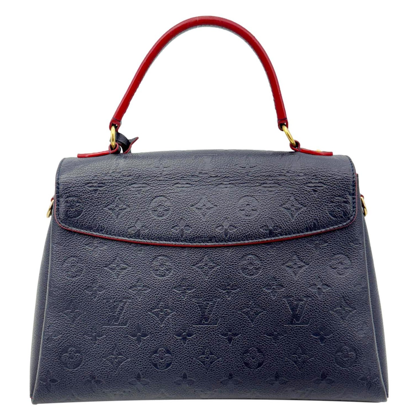 LOUIS VUITTON Georges MM Empreinte Monogram Leather Shoulder Bag Marine Rouge