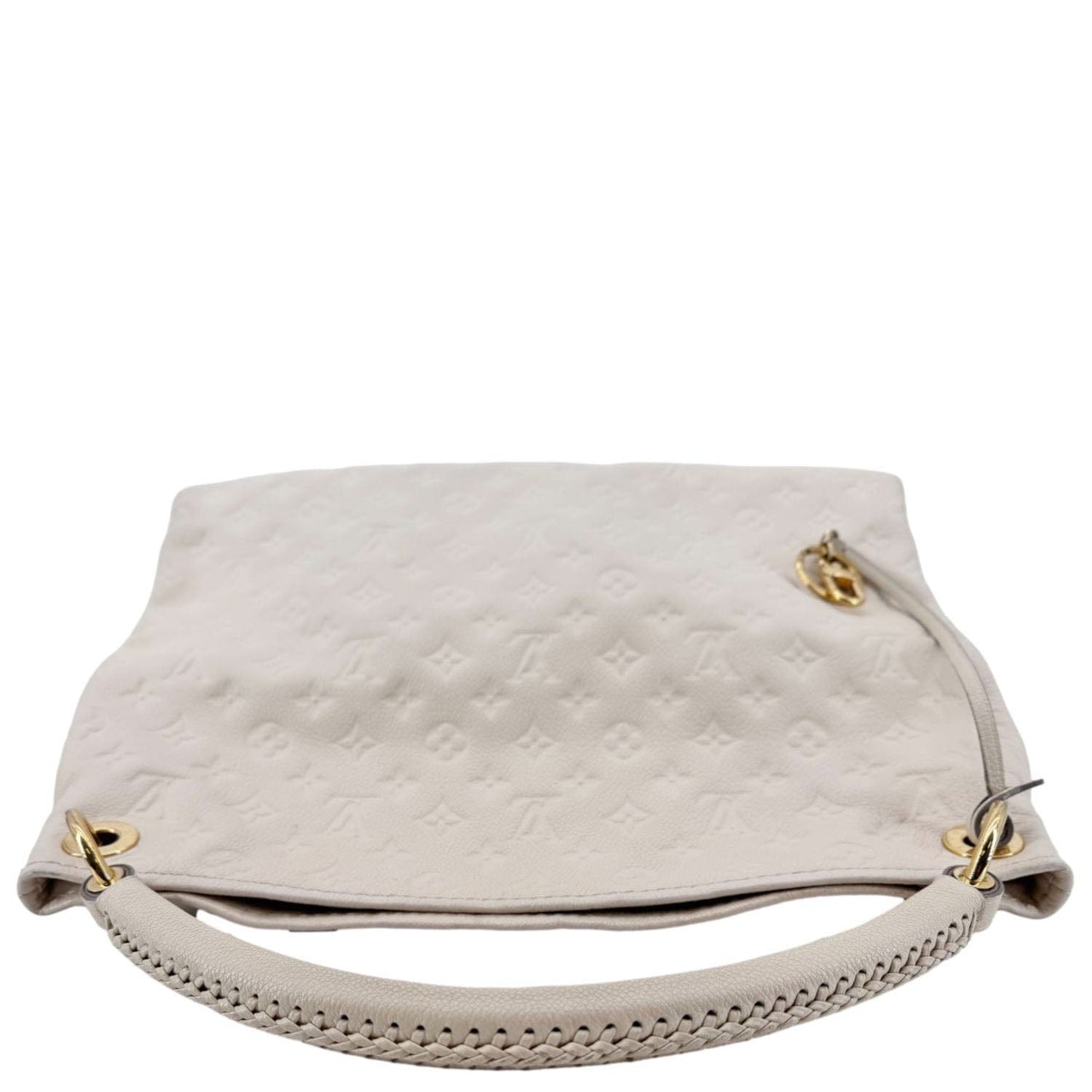 LOUIS VUITTON Artsy MM Monogram Empreinte Leather Hobo Bag Off White