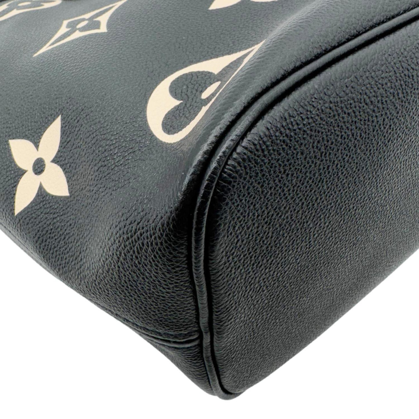 LOUIS VUITTON Neverfull MM Monogram Empreinte Leather Shoulder Bag Bicolor