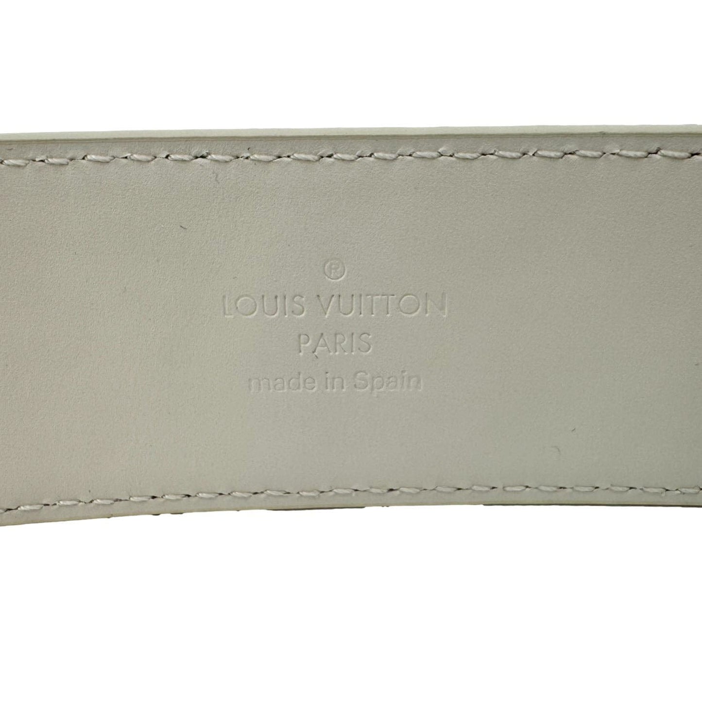 LOUIS VUITTON LV Initiales Reversible Monogram PVC Belt Iridescent Prism Size 110/44