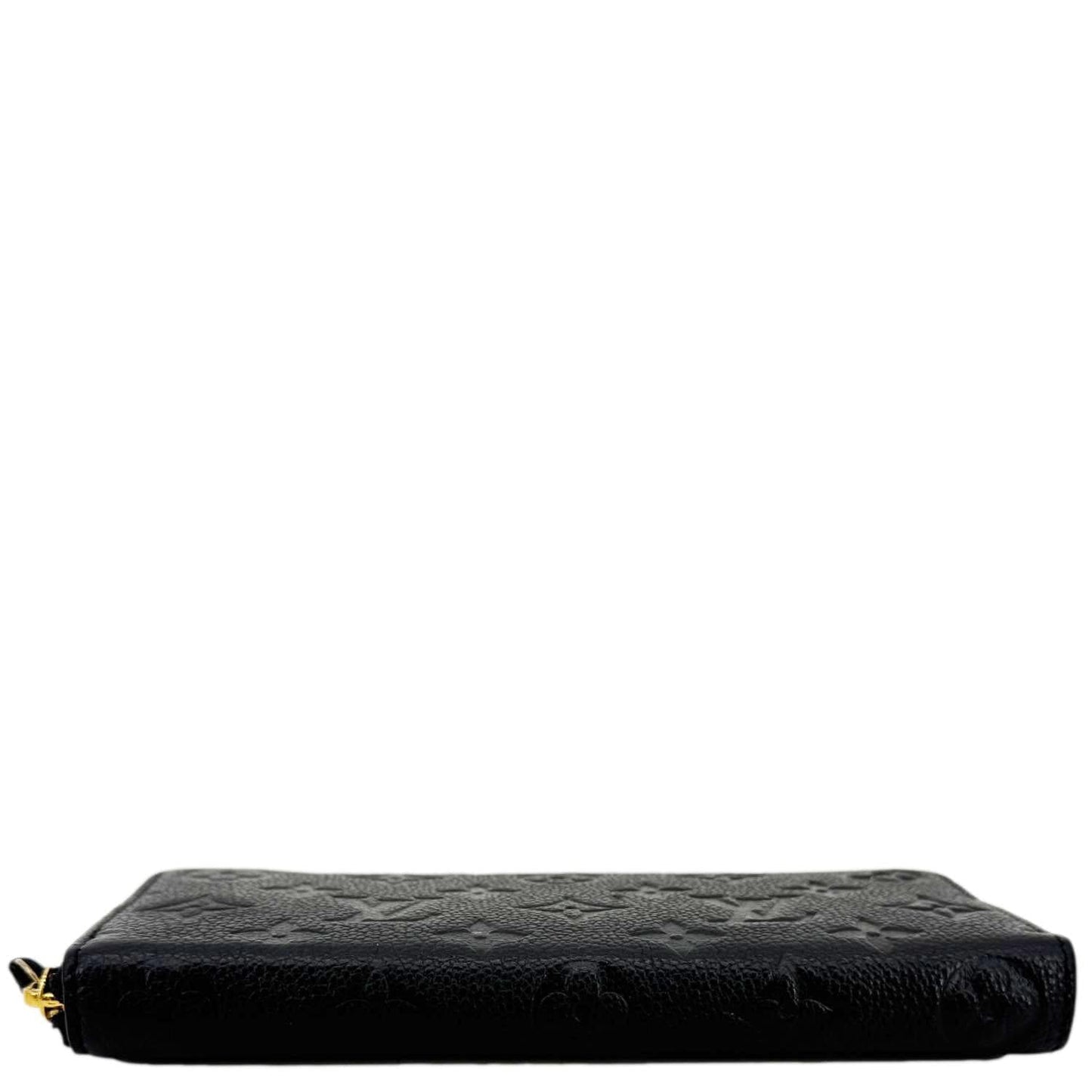 LOUIS VUITTON Monogram Empreinte Leather Zippy Wallet Black