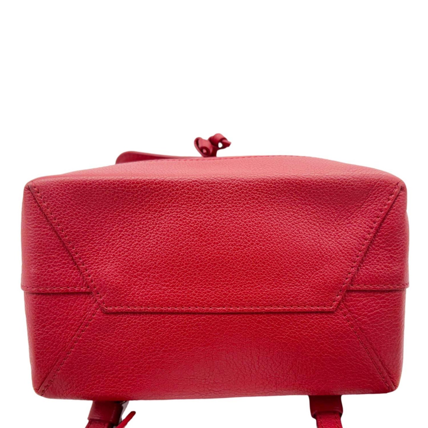 LOUIS VUITTON Lockme Calfskin Leather Backpack Red