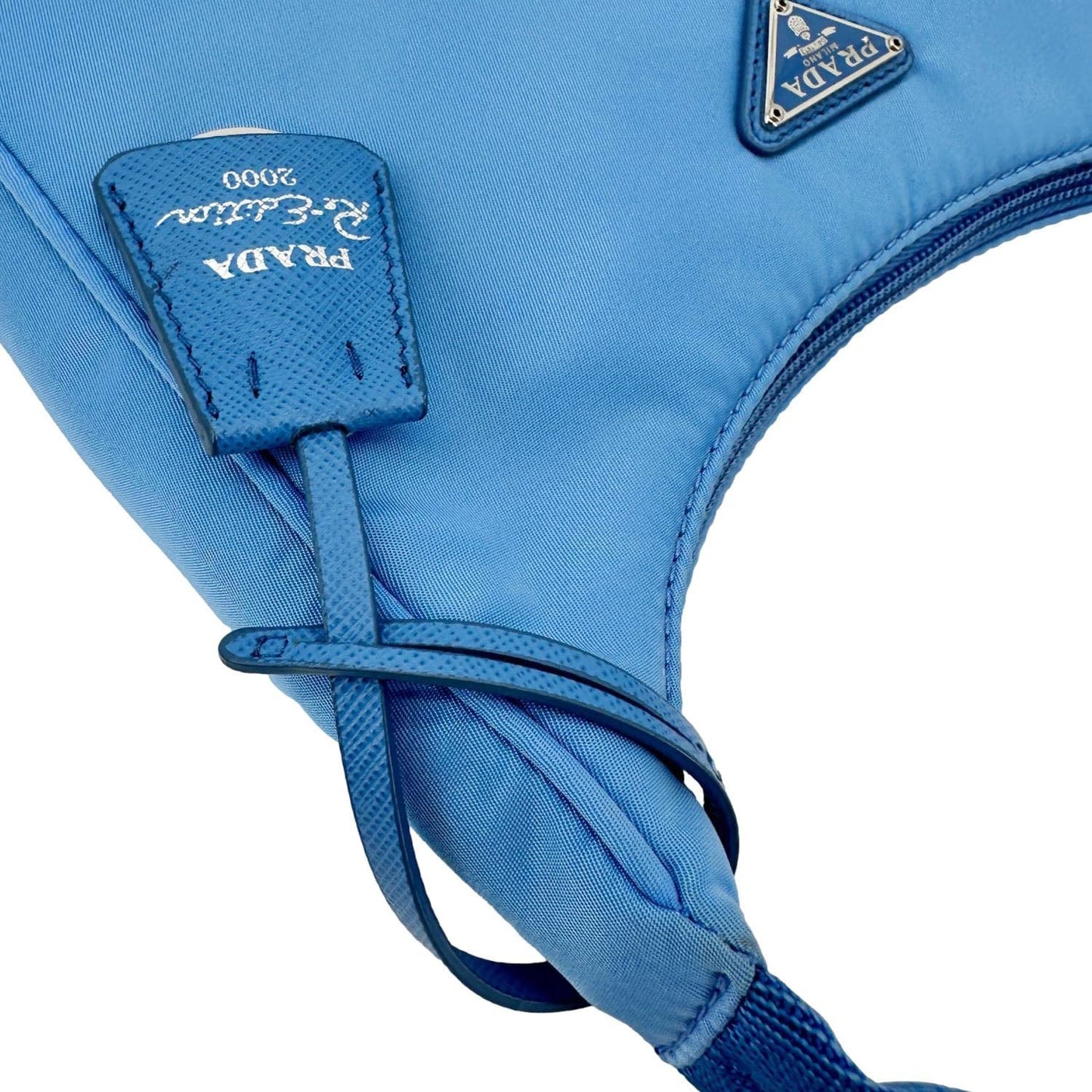 PRADA Re-Edition 2000 Nylon Hobo Bag Blue