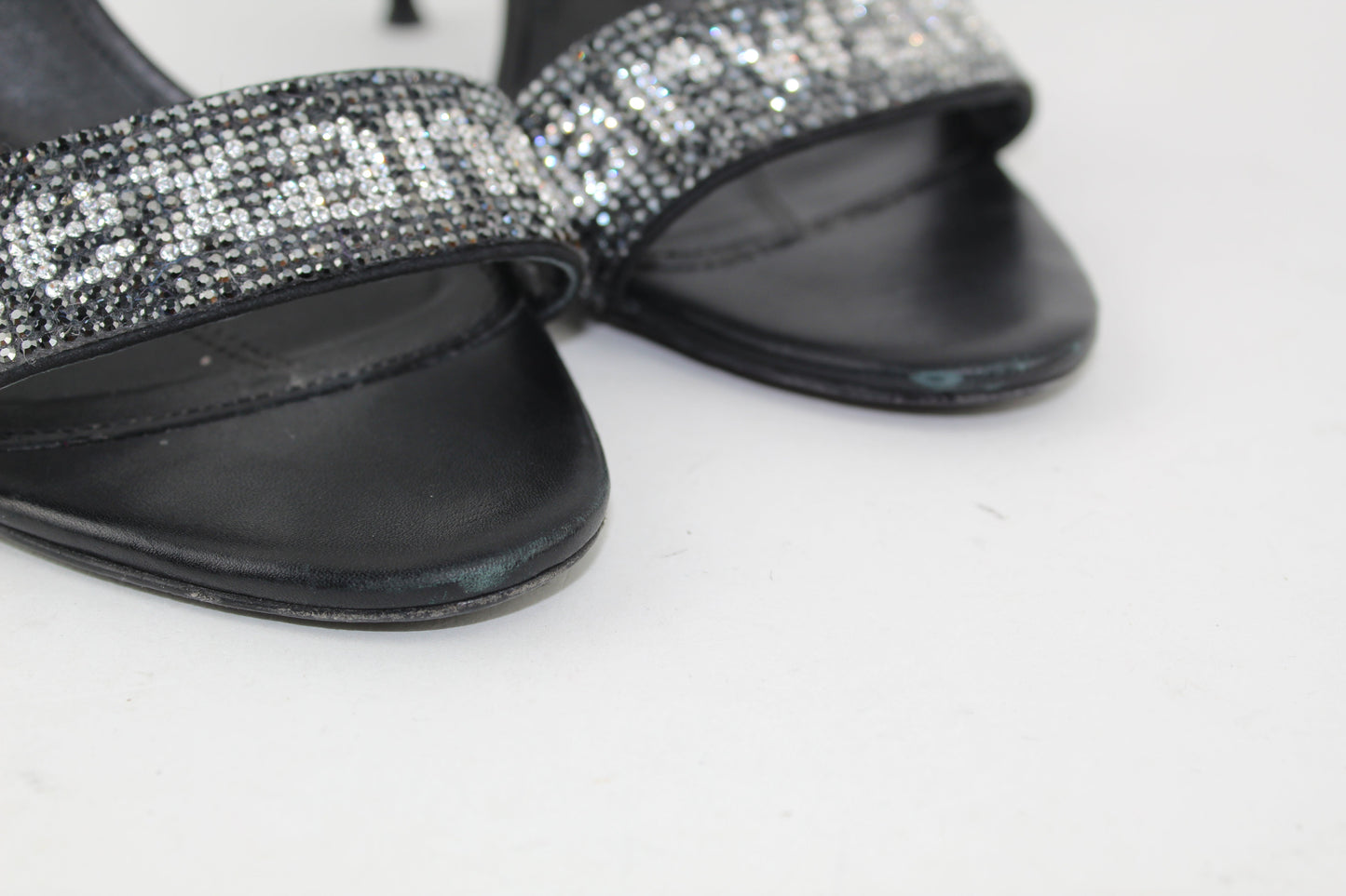 ALEXANDER WANG JANE CRYSTAL LOGO ANKLE STRAP SANDAL