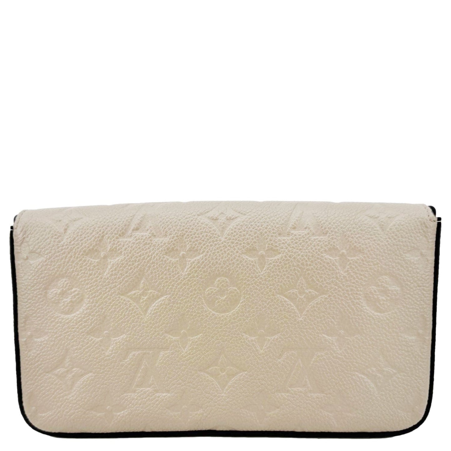 LOUIS VUITTON Felicie Pochette Empreinte Leather Crossbody Bag Beige