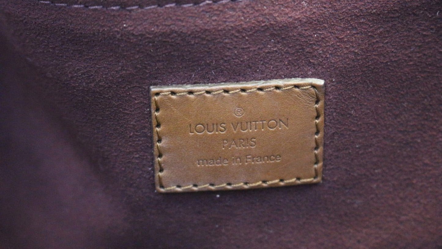 LOUIS VUITTON Damier Ebene Ascot Satchel Bag