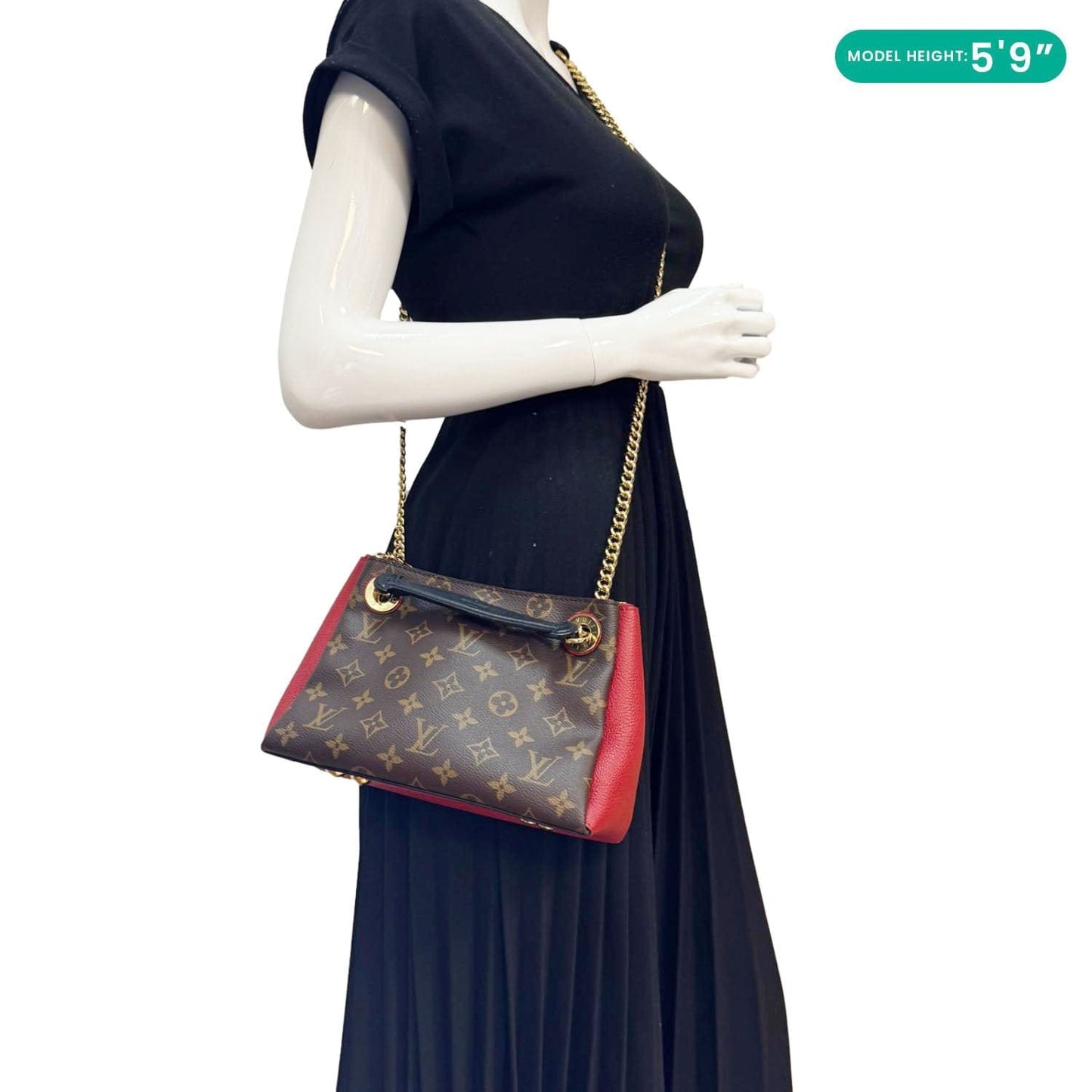 LOUIS VUITTON Surene BB Monogram Canvas Shoulder Bag Cherry