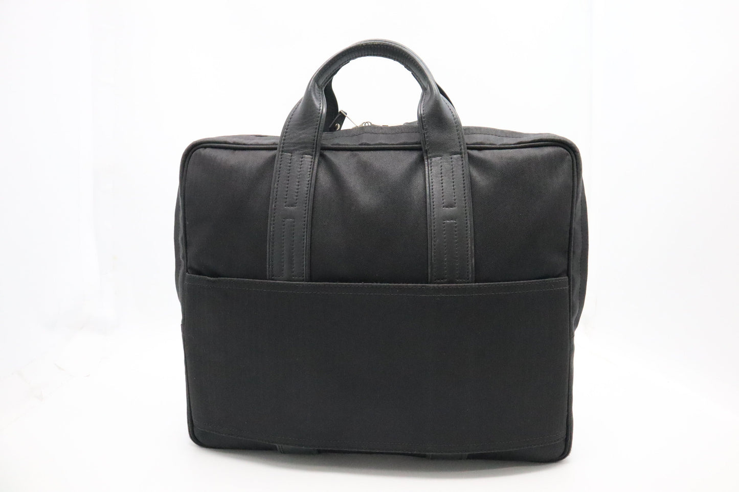 Hermes Acapulco Ordinateur Briefcase in Black Canvas