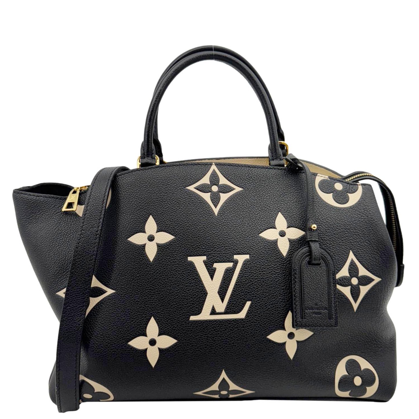 LOUIS VUITTON Petit Palais Embossed Leather Shoulder Bag Bicolor