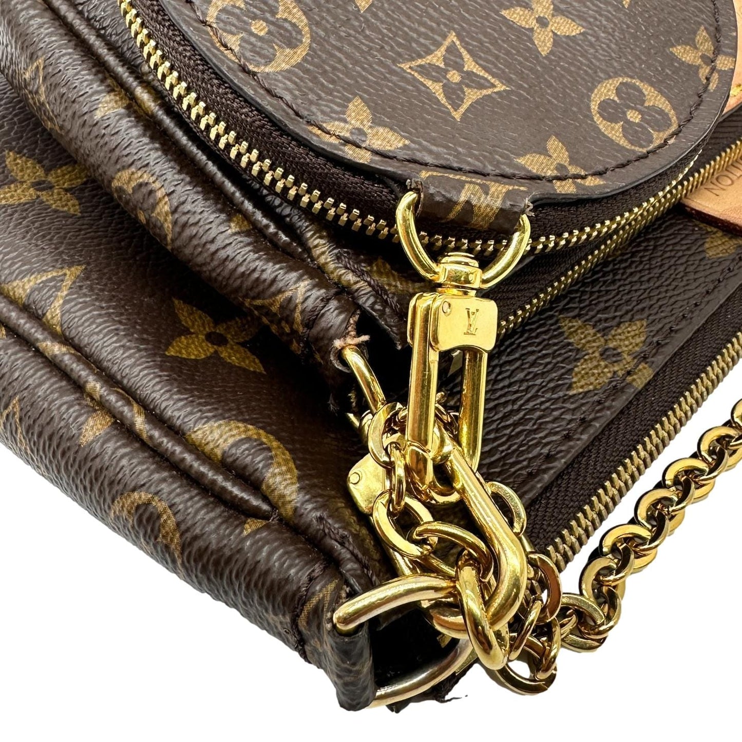 LOUIS VUITTON Multi Pochette Accessoires Monogram Canvas Crossbody Bag Brown