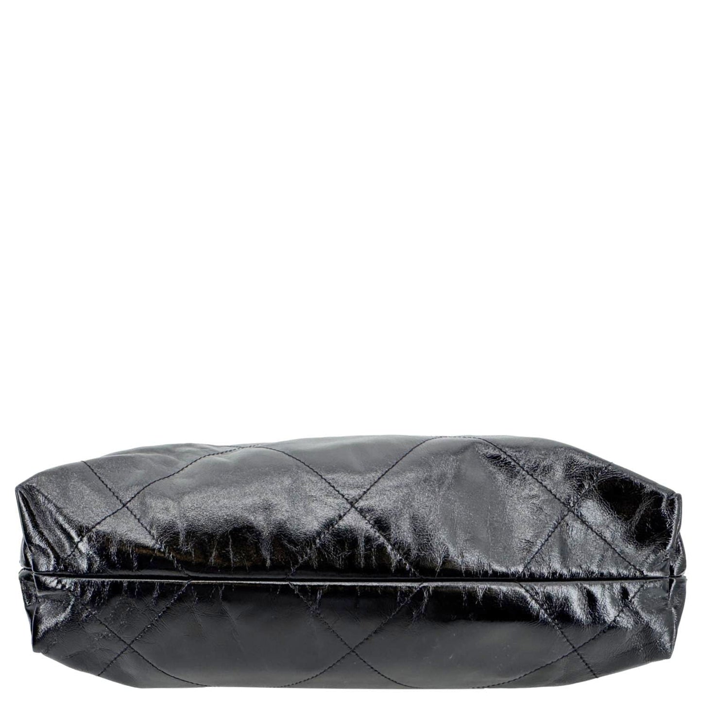 CHANEL 22 Quilted Calfskin  Shiny Leather Shoulder Bag Black