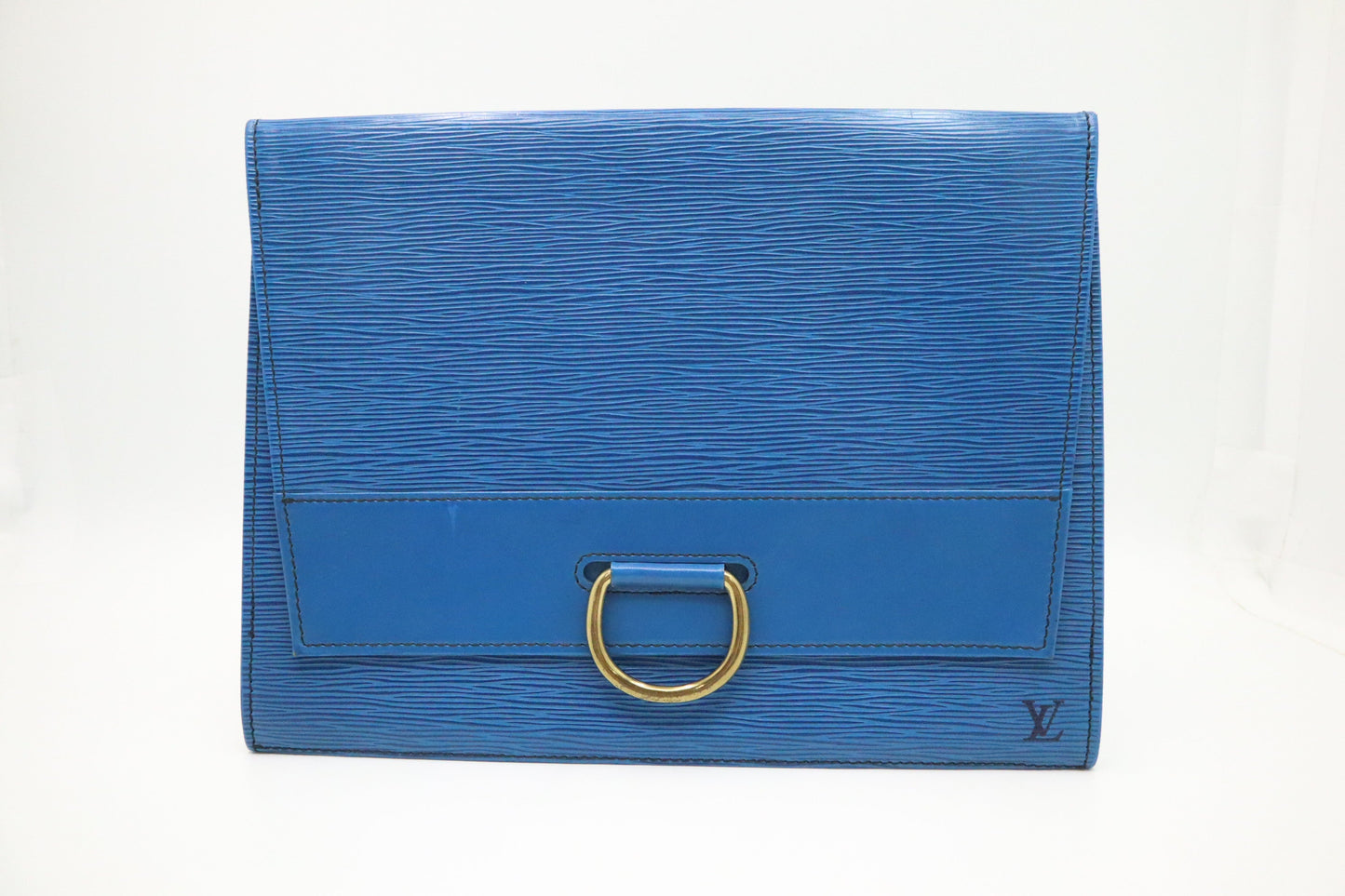 Louis Vuitton Iena Clutch in Blue Epi Leather