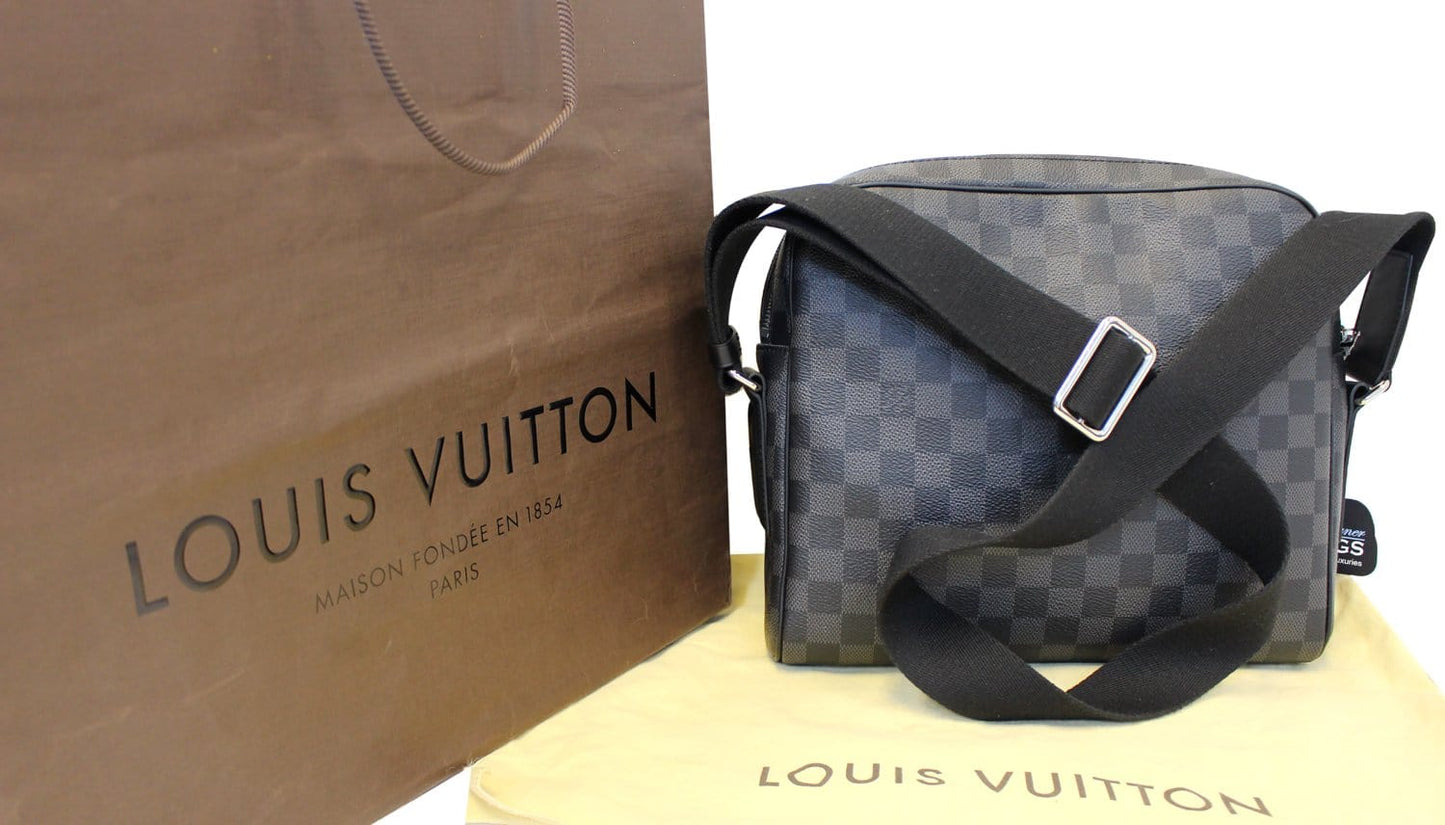 LOUIS VUITTON Damier Graphite Dayton Reporter PM Shoulder Bag