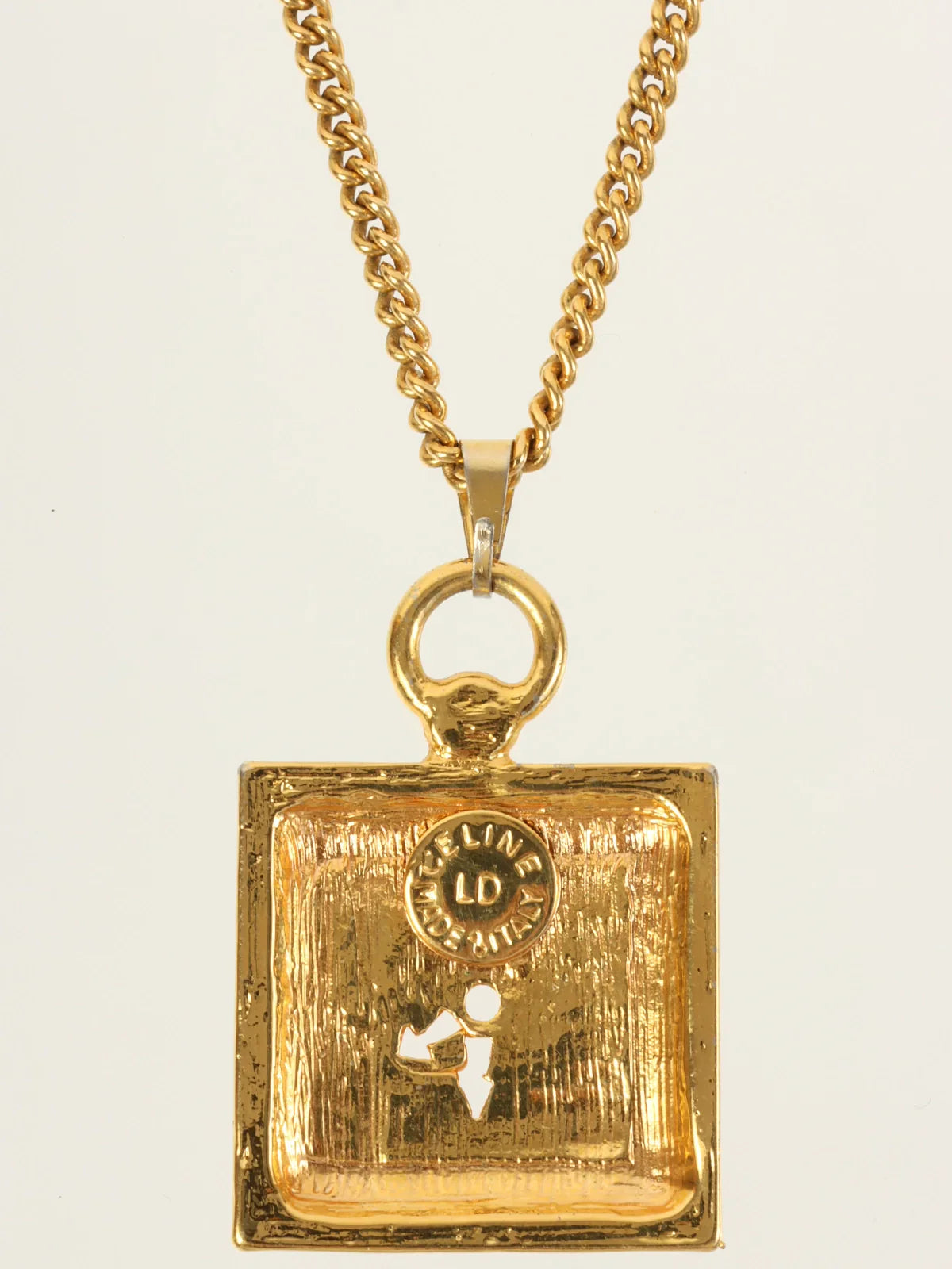 Luxury CELINE Watch Motif Necklace Gold