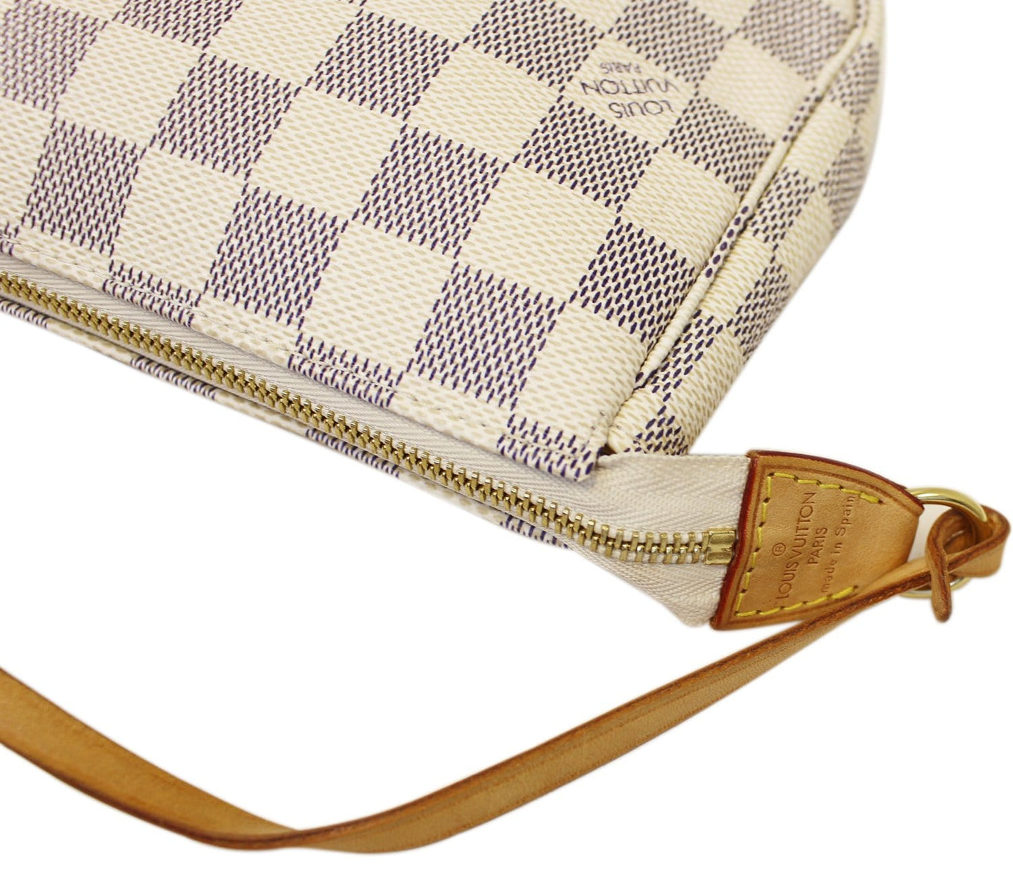 LOUIS VUITTON Damier Azur White Pochette Accessoires Pouch