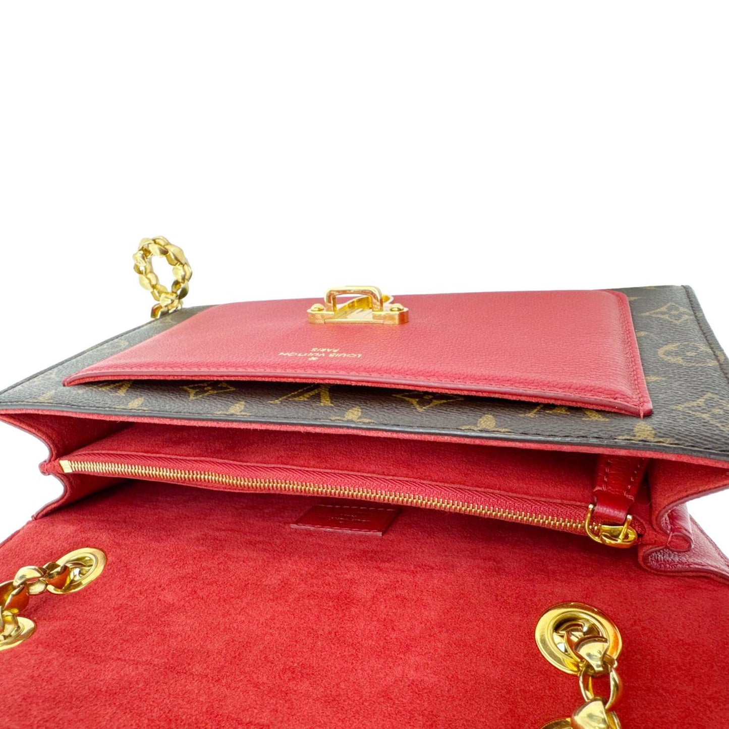 LOUIS VUITTON Victoire Monogram Canvas Crossbody Bag Cerise