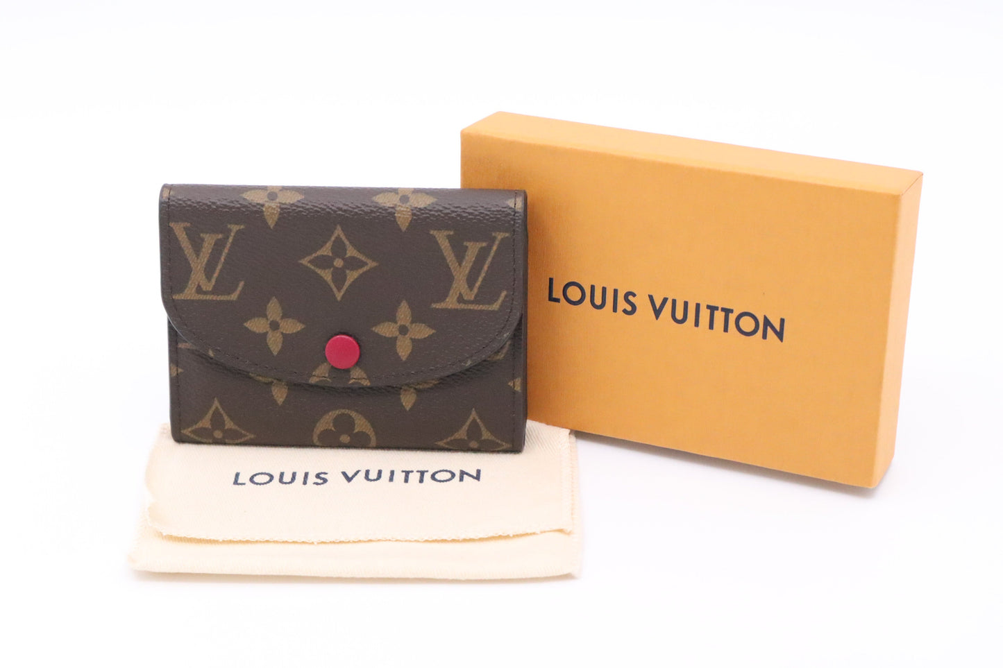 Louis Vuitton Rosalie Coin Purse in Monogram Canvas and Fuchsia Canvas