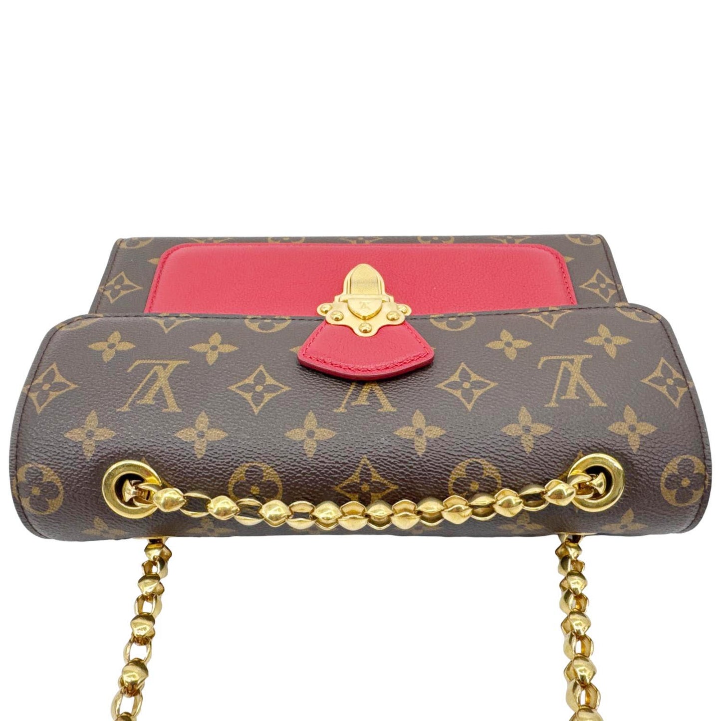 LOUIS VUITTON Victoire Monogram Canvas Crossbody Bag Cerise