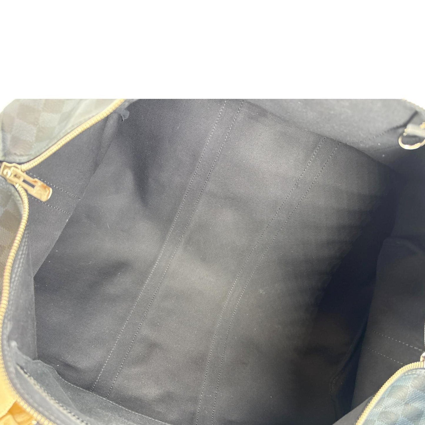 LOUIS VUITTON Keepall 55 Bandouliere Damier Cobalt Travel Bag Navy Blue