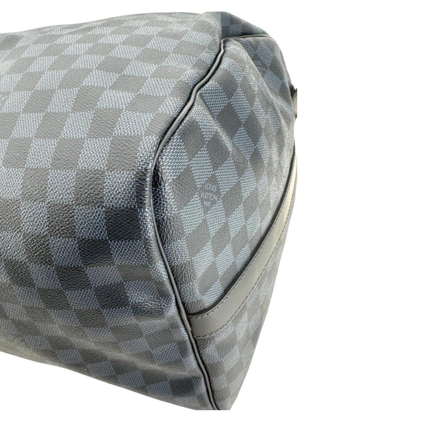 LOUIS VUITTON Keepall 55 Bandouliere Damier Cobalt Travel Bag Navy Blue