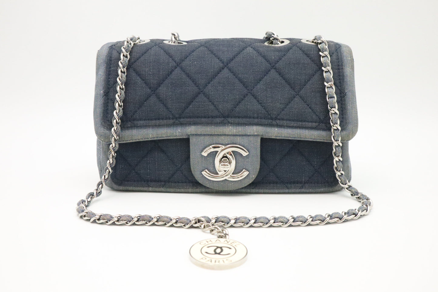 Chanel Small Flap in Blue Denim Canvas