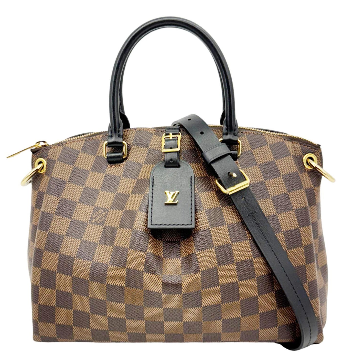 LOUIS VUITTON Odeon PM Damier Ebene Tote Shoulder Bag Brown