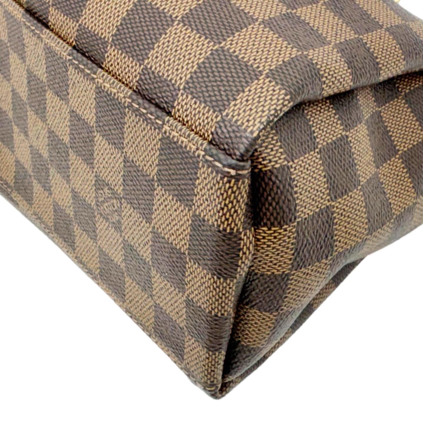 LOUIS VUITTON Odeon PM Damier Ebene Tote Shoulder Bag Brown