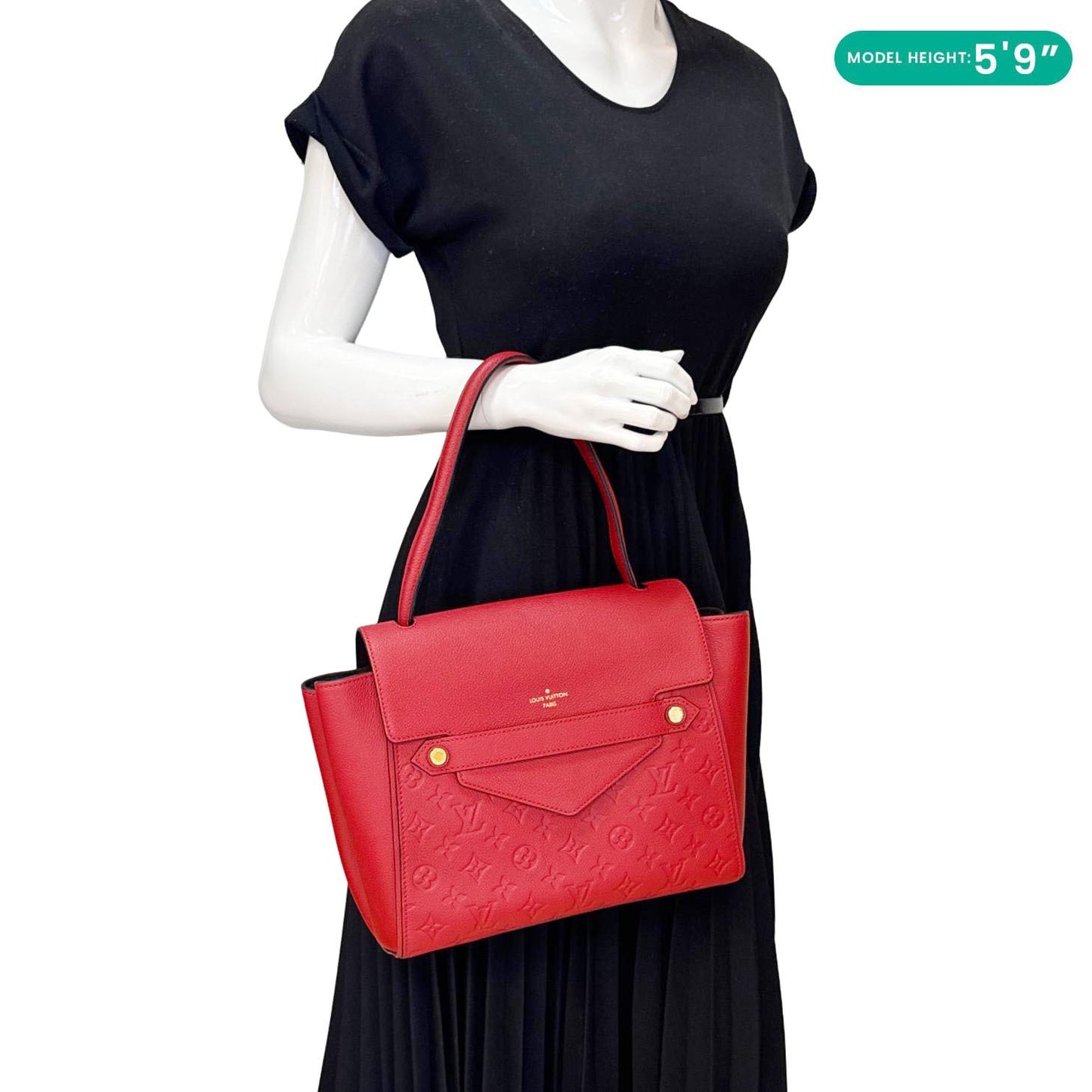 LOUIS VUITTON Trocadero Monogram Empreinte Shoulder Bag Cerise