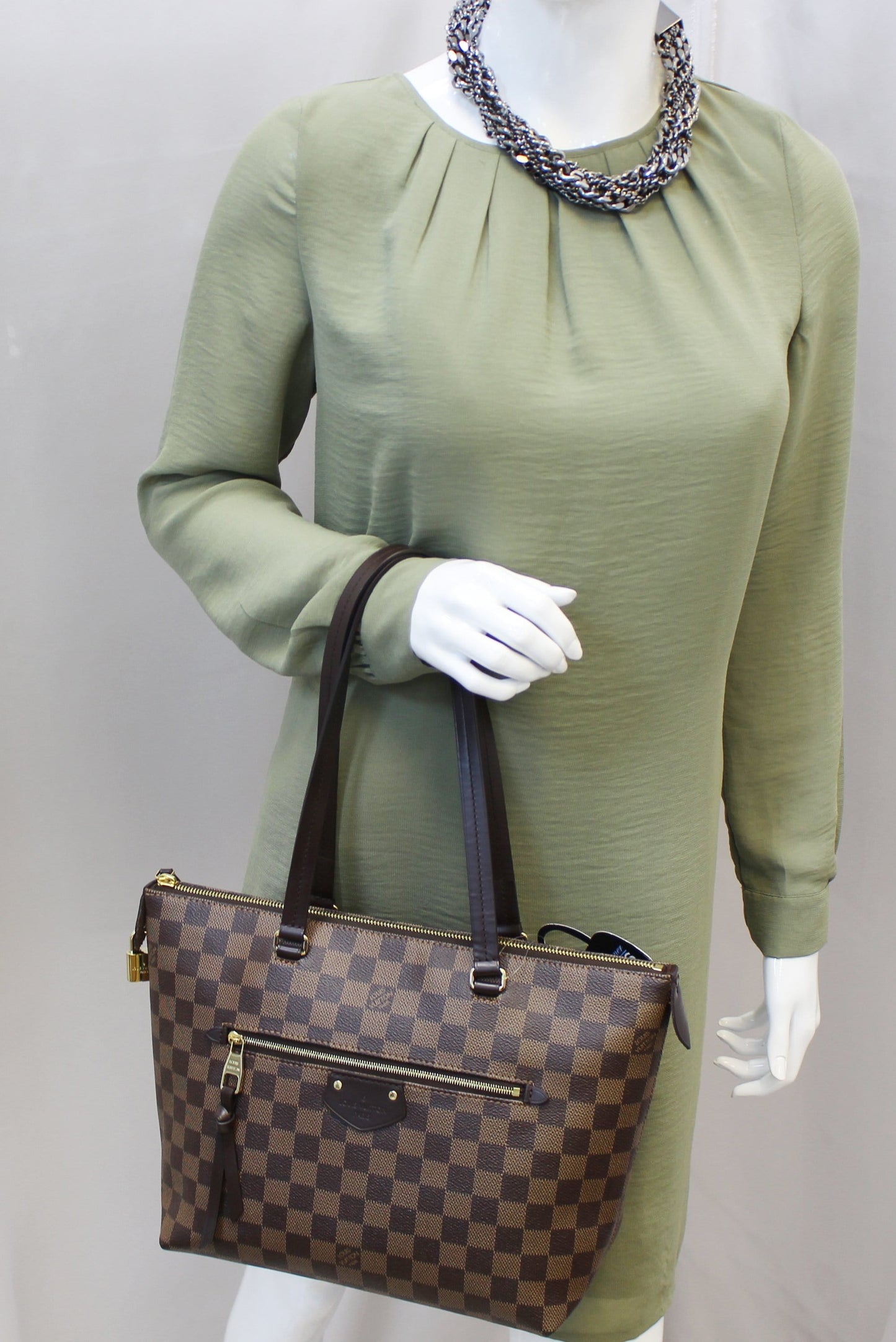 LOUIS VUITTON Iena MM Damier Ebene  Shoulder Bag