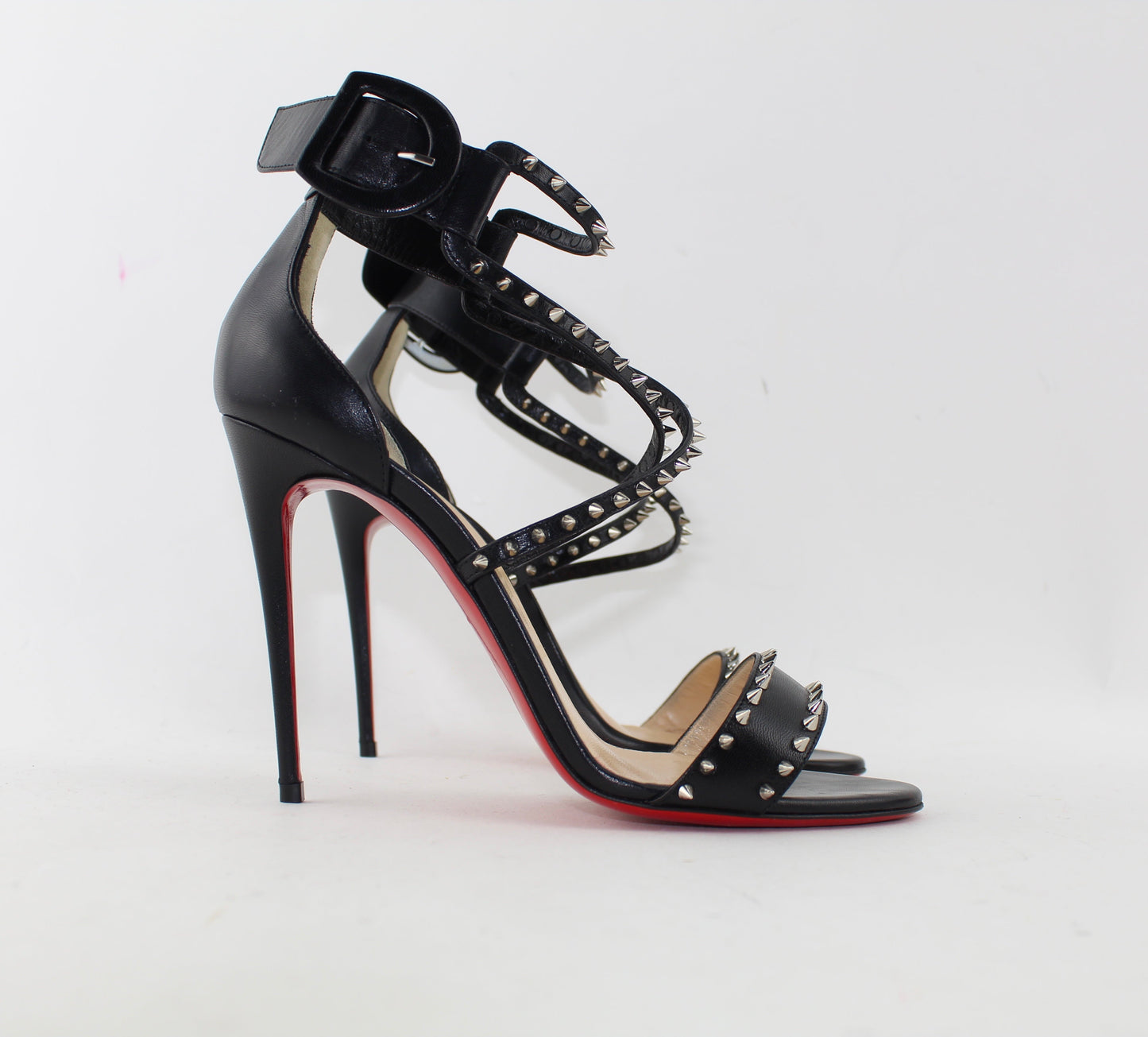 CHRISTIAN LOUBOUTIN CHOCA SPIKES 100 SIZE 38.5