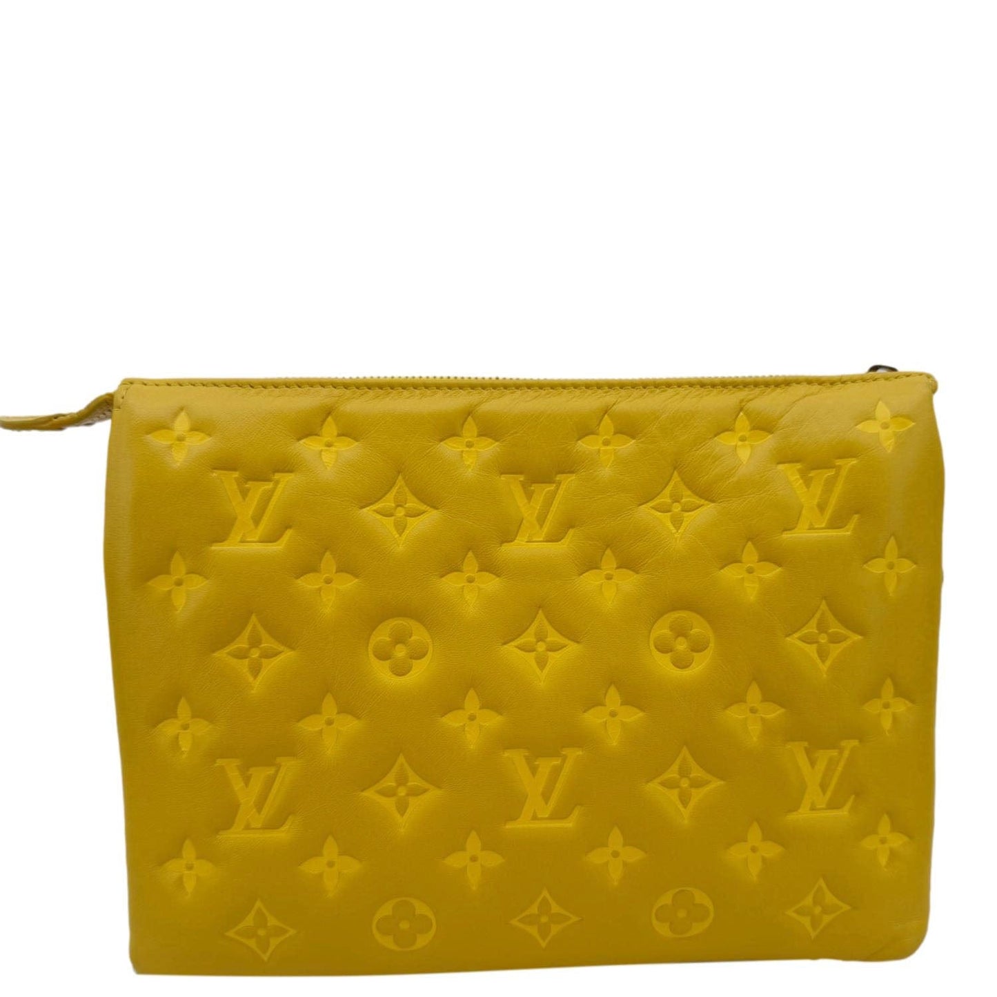 LOUIS VUITTON Coussin Monogram Embossed Leather Crossbody Bag Yellow