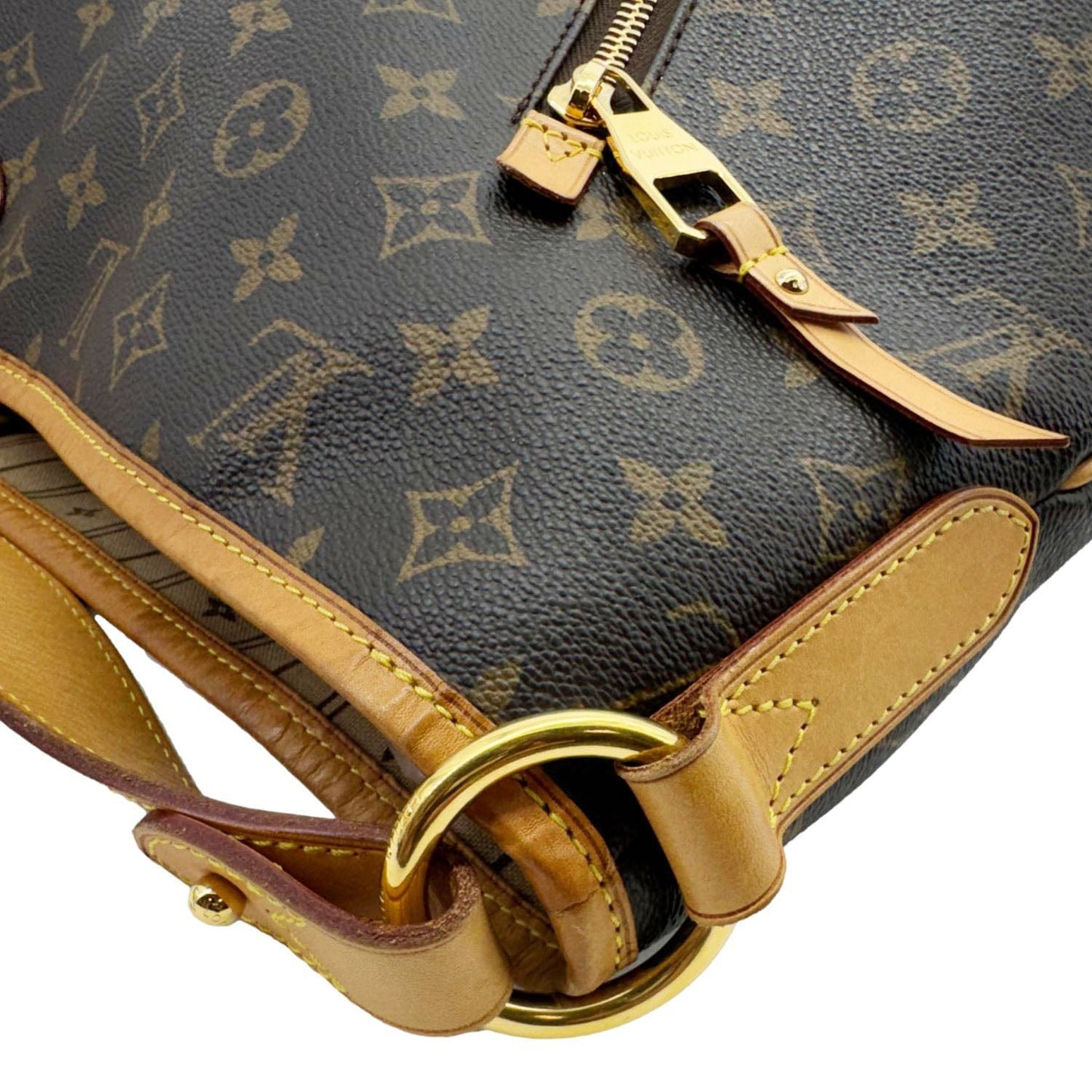 LOUIS VUITTON Delightful GM Monogram Canvas Hobo Bag Brown