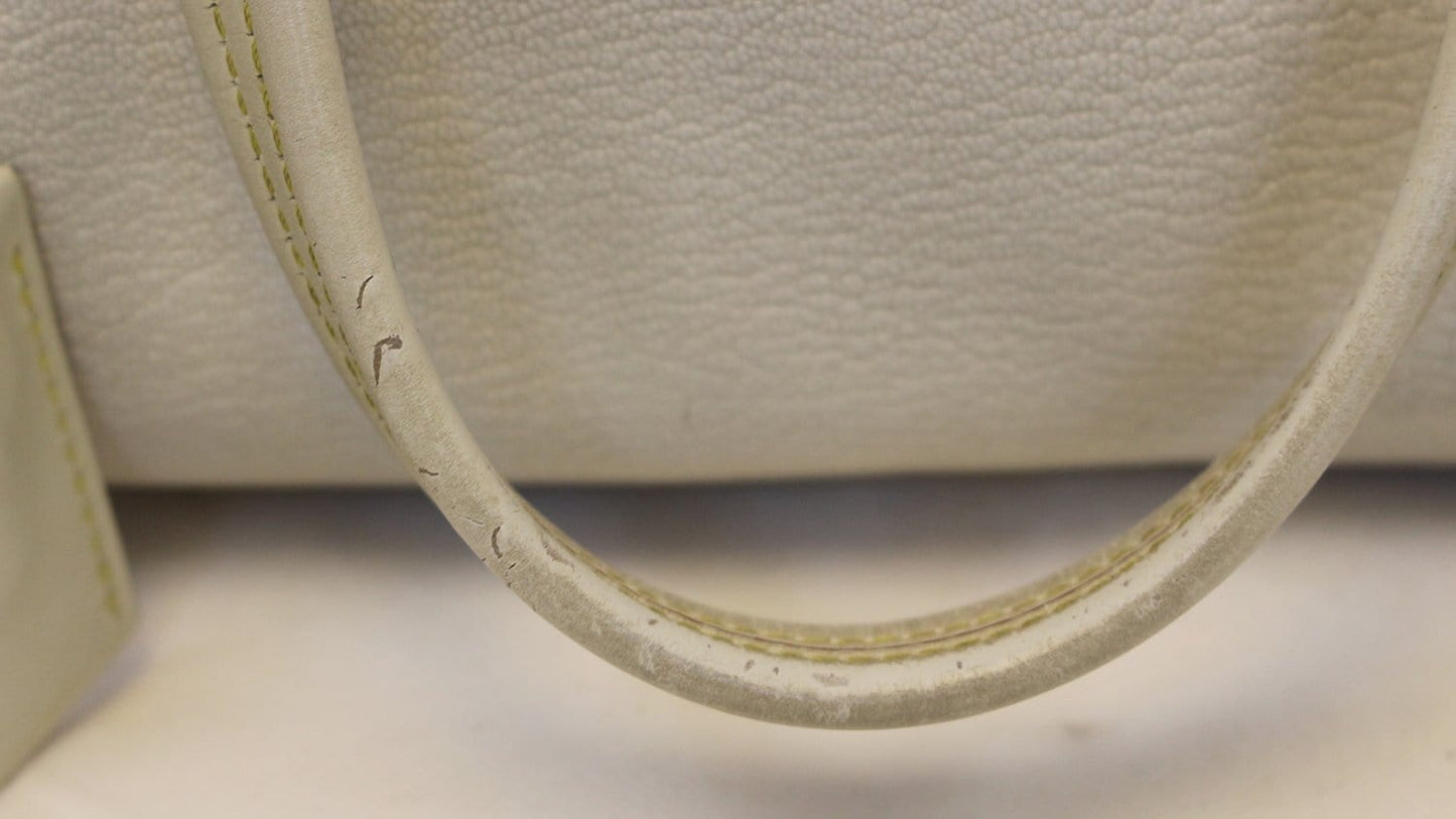LOUIS VUITTON Suhali Le Radieux White Leather Satchel Bag - Last Call