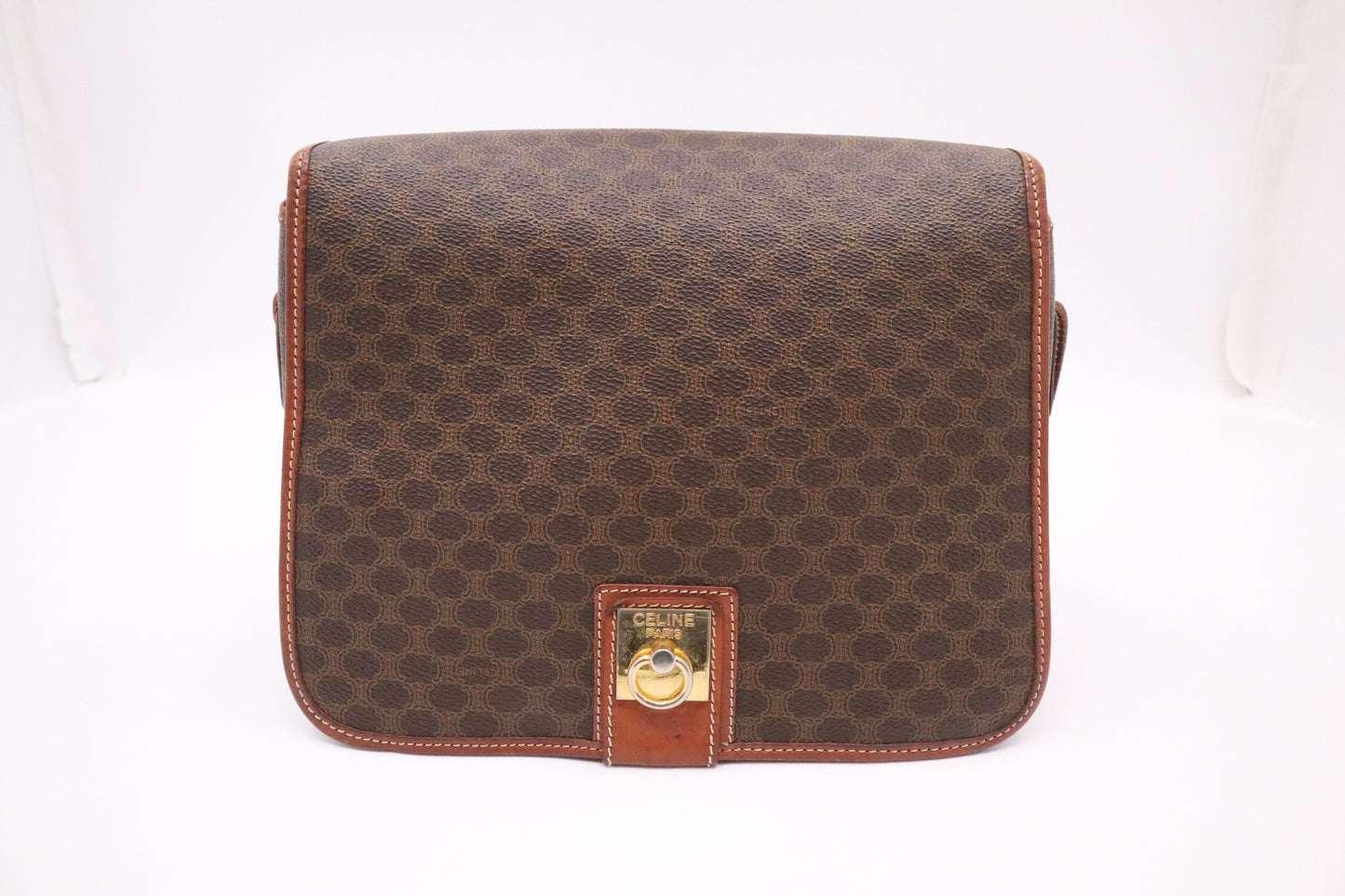 Celine Messenger Bag in Brown Macadam Canvas