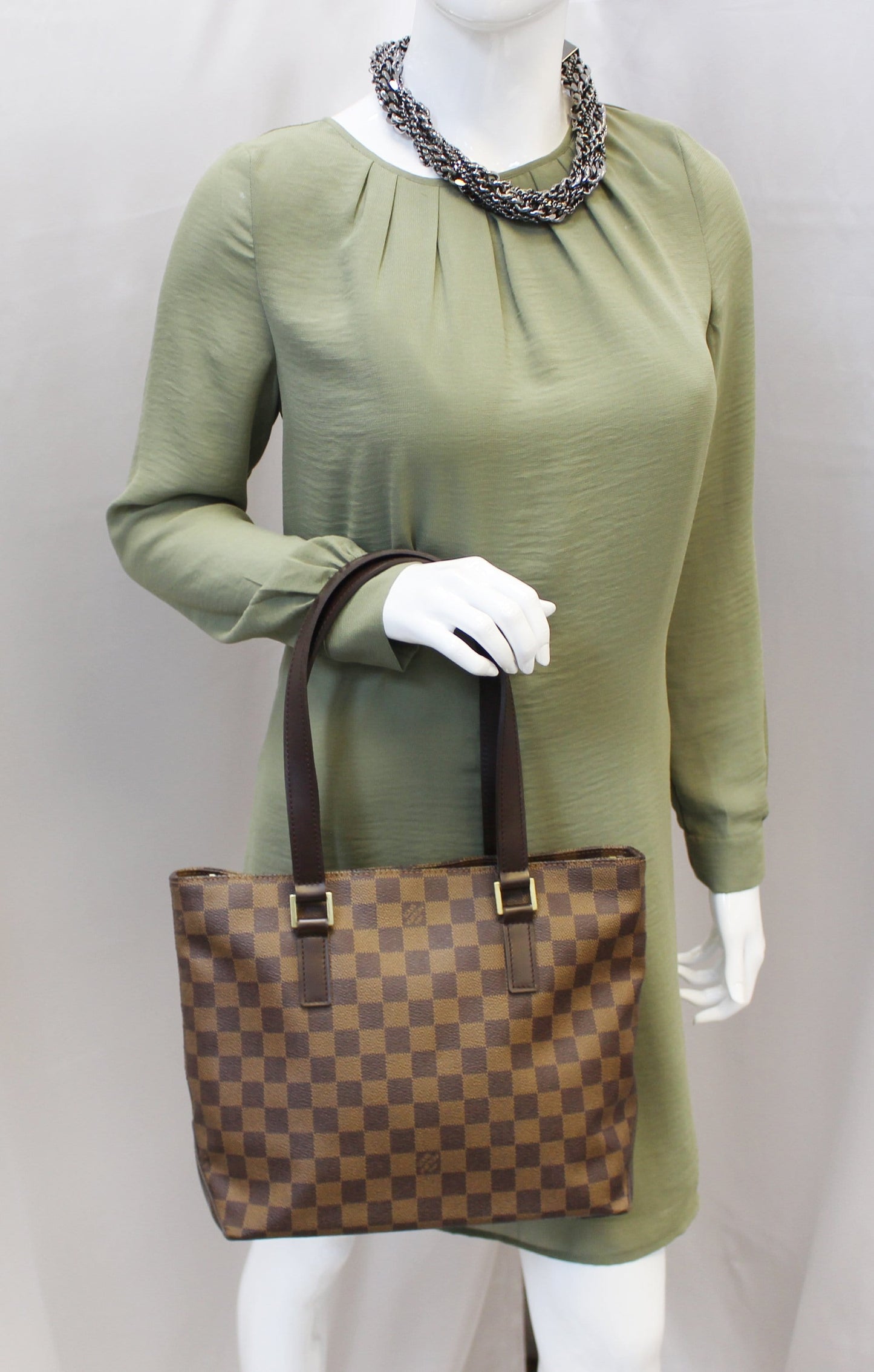 LOUIS VUITTON Cabas Piano Damier Ebene  Shoulder Bag