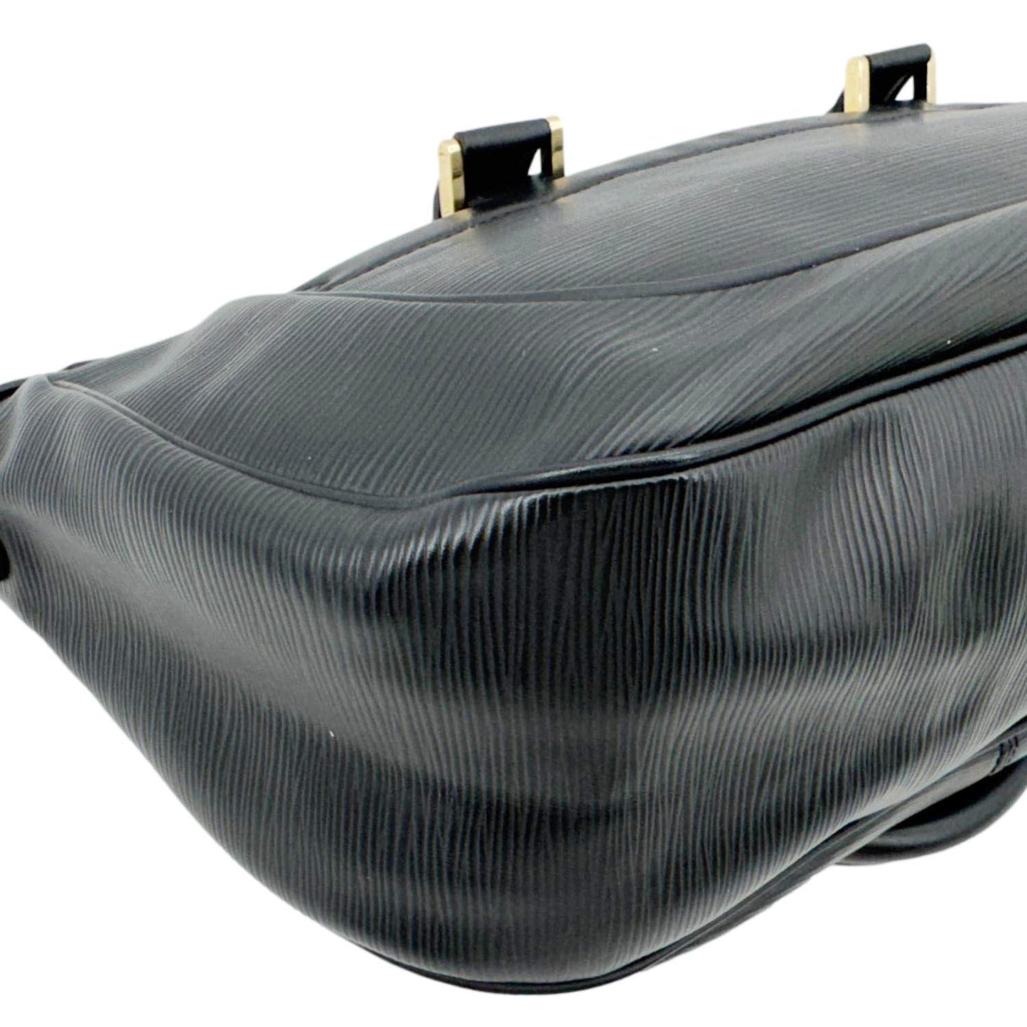 LOUIS VUITTON Dhanura Epi Leather Satchel Bag Black
