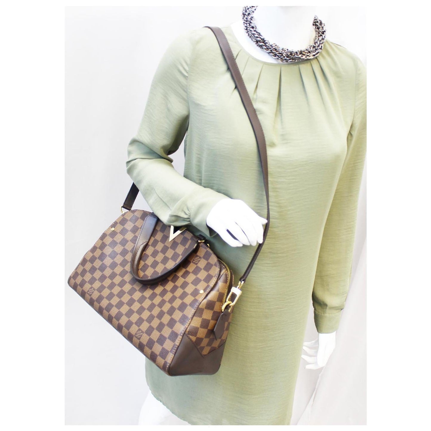LOUIS VUITTON Kensington Bowling Damier Ebene Shoulder Handbag - Last Call