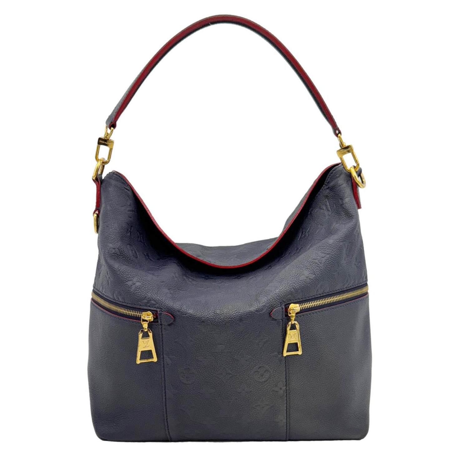 LOUIS VUITTON Melie Empreinte Leather Hobo Shoulder Bag Marine Rouge