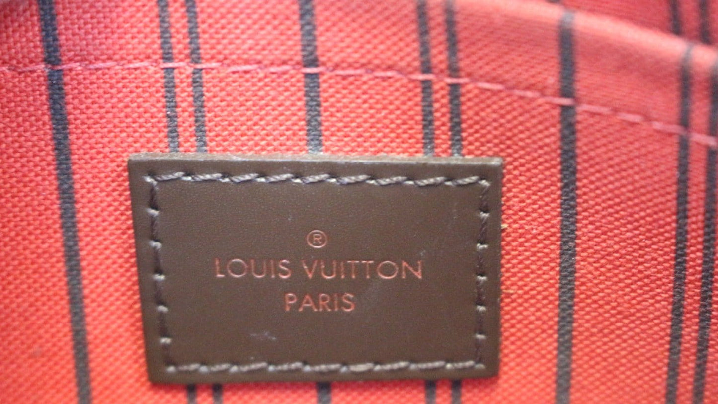LOUIS VUITTON Damier Ebene Pochette Wristlet Pouch Neverfull MM