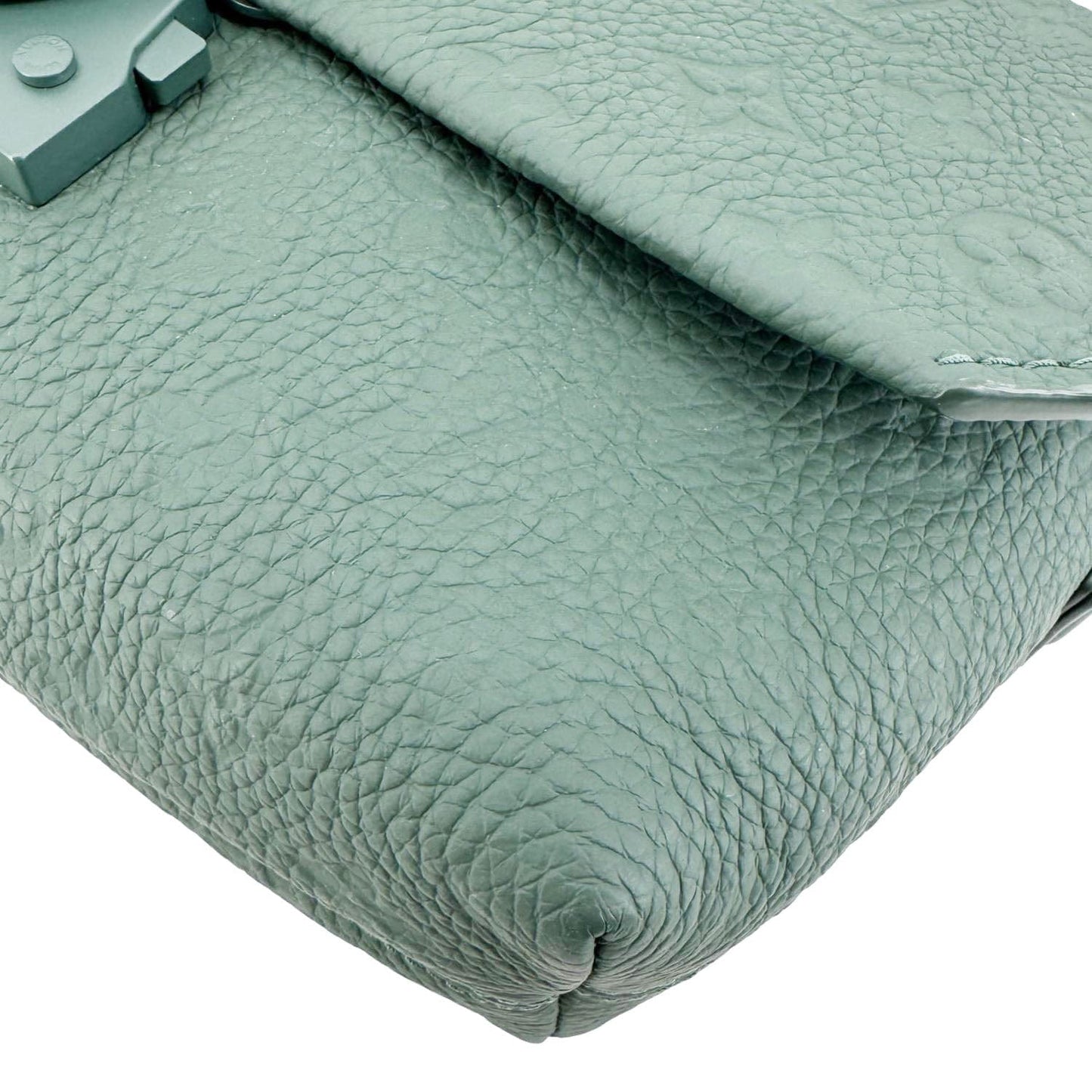 LOUIS VUITTON S-Cape Taurillon Monogram Embossed Leather Messenger Bag Green