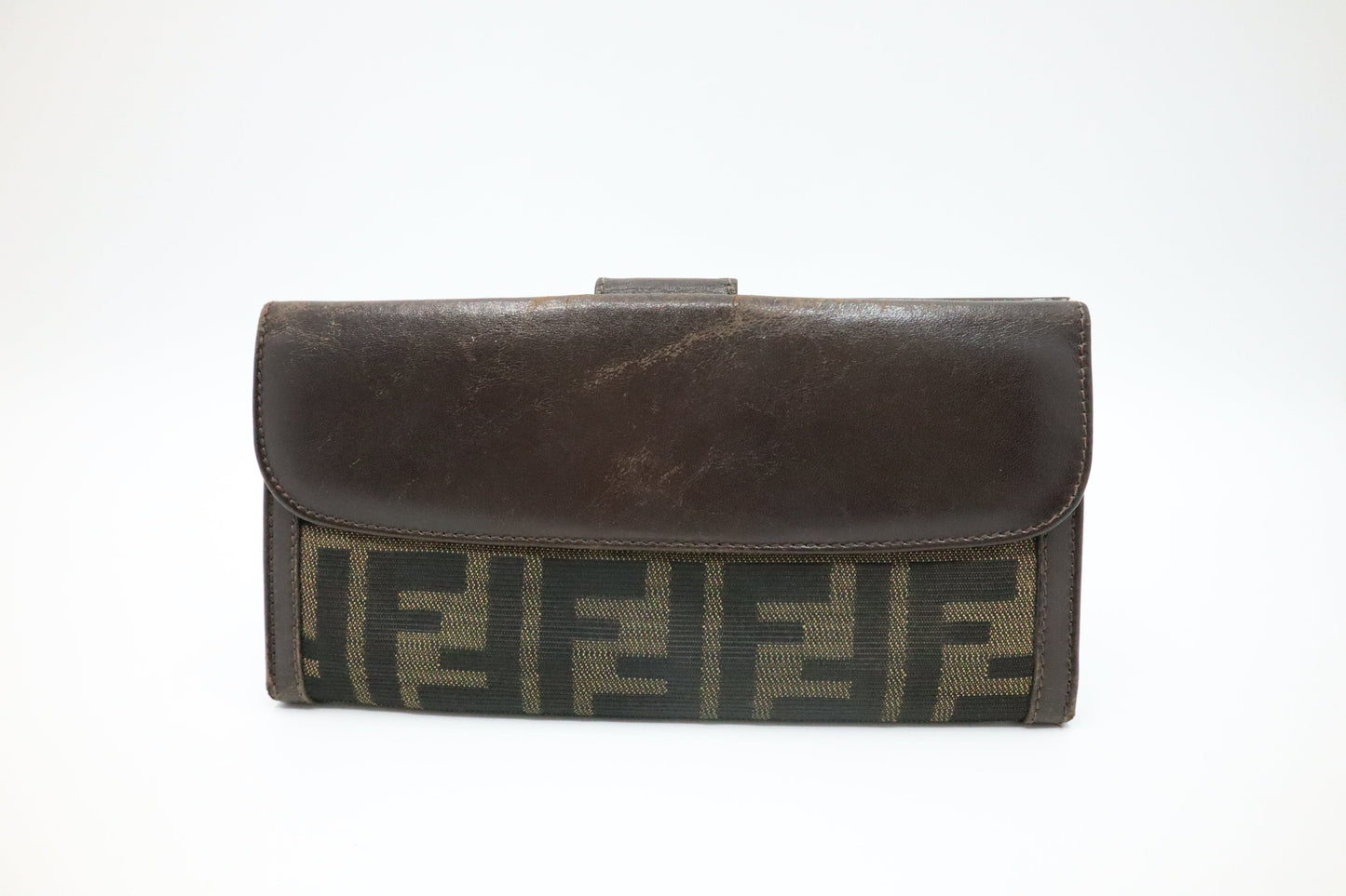 Fendi Long Wallet in Brown Zucca Canvas