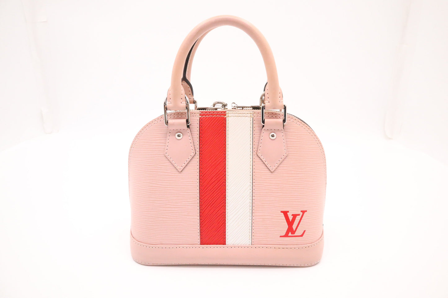 Louis Vuitton Alma BB in Pink Red & White Epi Leather
